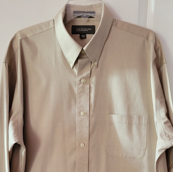 Croft & Burrow Dress Shirt Oatmeal - Picture 2 of 4